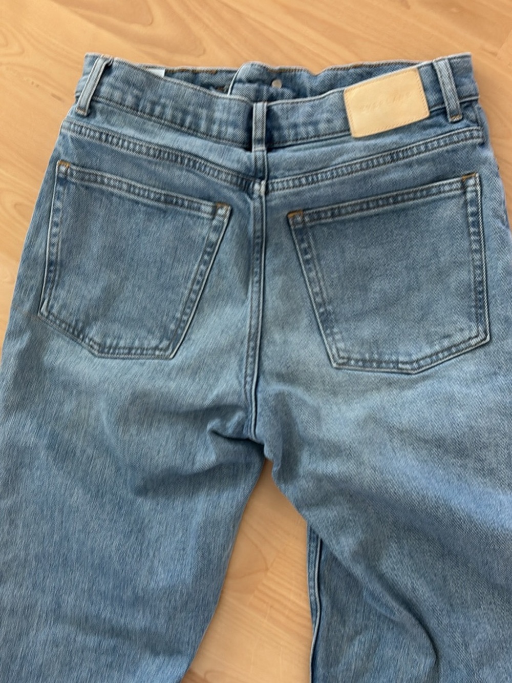Everlane The Way-High Jean with Button Fly “Long” inseam Straight Leg